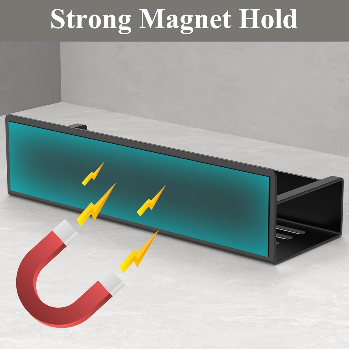 Magnetic Tumbler Organizer, Cup Holder for Fridge, Black | Quality Material, Ideal for Owala, Stanley, Yeti, HydroJug, Easy to Remove