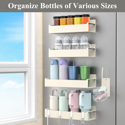 Magnetic Tumbler Organizer, Cup Holder for Fridge, Black | Quality Material, Ideal for Owala, Stanley, Yeti, HydroJug, Easy to Remove