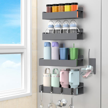 Magnetic Tumbler Organizer, Cup Holder for Fridge, Black | Quality Material, Ideal for Owala, Stanley, Yeti, HydroJug, Easy to Remove