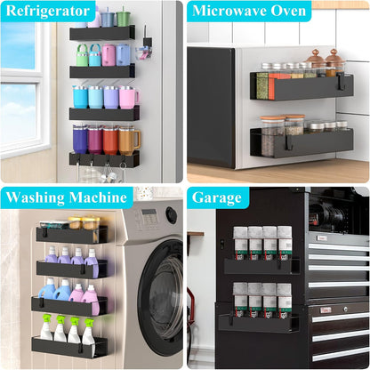Magnetic Tumbler Organizer, Cup Holder for Fridge, Black | Quality Material, Ideal for Owala, Stanley, Yeti, HydroJug, Easy to Remove