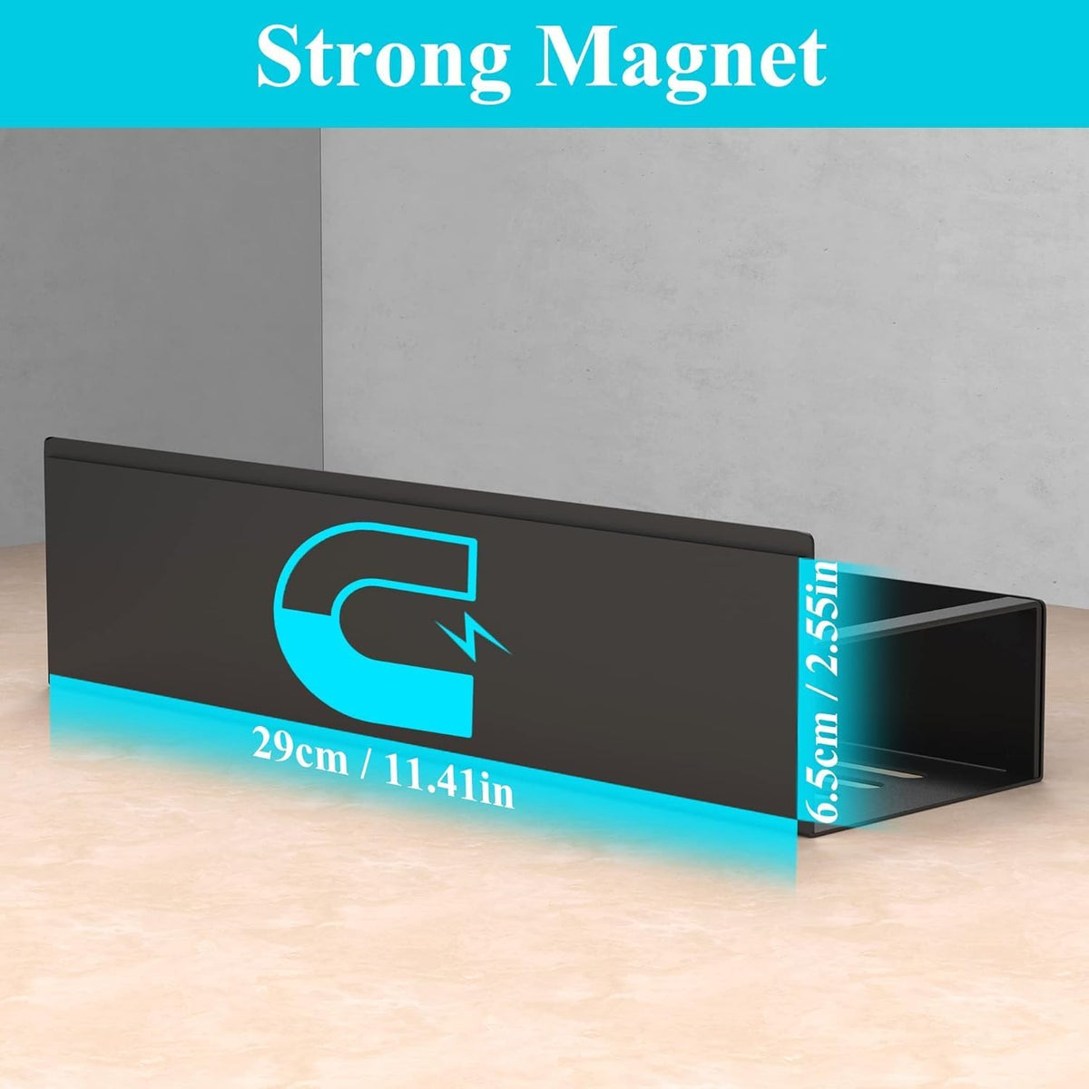 Magnetic Tumbler Organizer, Cup Holder for Fridge, Black | Quality Material, Ideal for Owala, Stanley, Yeti, HydroJug, Easy to Remove