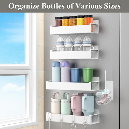 Magnetic Tumbler Organizer, Cup Holder for Fridge, Black | Quality Material, Ideal for Owala, Stanley, Yeti, HydroJug, Easy to Remove