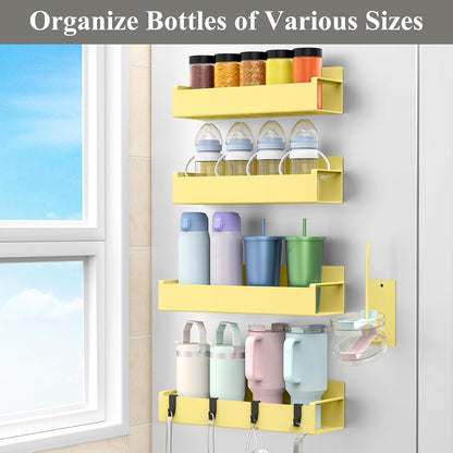 Magnetic Tumbler Organizer, Cup Holder for Fridge, Black | Quality Material, Ideal for Owala, Stanley, Yeti, HydroJug, Easy to Remove