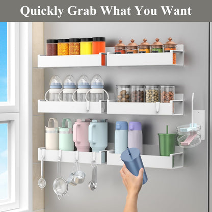 Magnetic Tumbler Organizer, Cup Holder for Fridge, Black | Quality Material, Ideal for Owala, Stanley, Yeti, HydroJug, Easy to Remove