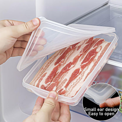 2 Pack - Bacon Keeper, Plastic Airtight Deli Meat & Sliced Cheese Food Storage Containers with Lids for Refrigerators & Freezer, BPA - Free, Meal Prep - Right - Sized for Everyday Storage