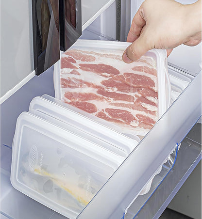 2 Pack - Bacon Keeper, Plastic Airtight Deli Meat & Sliced Cheese Food Storage Containers with Lids for Refrigerators & Freezer, BPA - Free, Meal Prep - Right - Sized for Everyday Storage