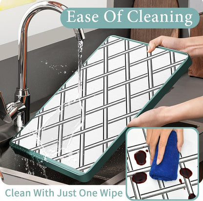 2-Layer Drawer and Shelf Liner for Kitchen Cabinet: 12 in X 20 Ft Non Slip Waterproof Shelf Paper Non Adhesive Refrigerator Liners White Marble Easy Liners for Bathroom with Knife Tape Measure