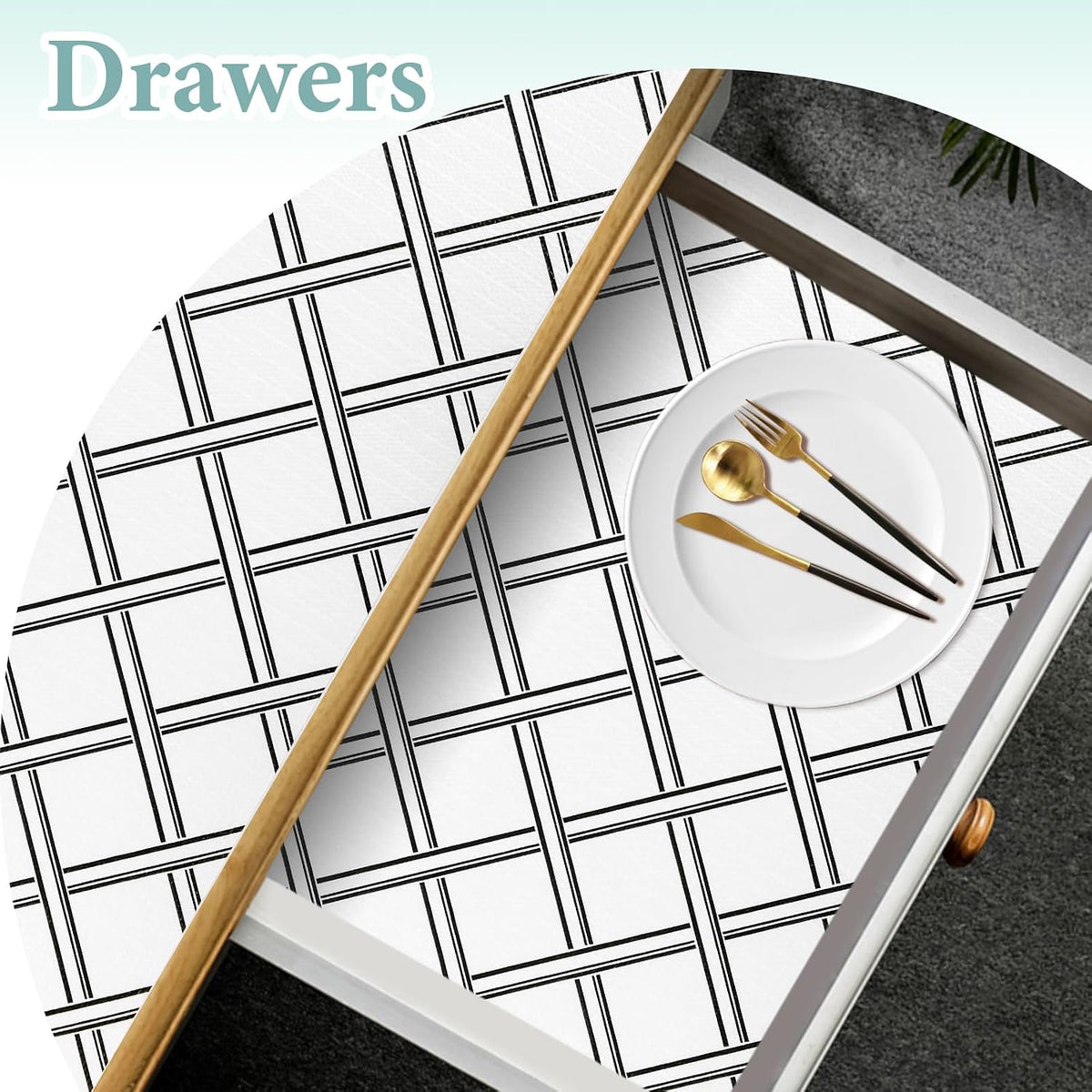 2-Layer Drawer and Shelf Liner for Kitchen Cabinet: 12 in X 20 Ft Non Slip Waterproof Shelf Paper Non Adhesive Refrigerator Liners White Marble Easy Liners for Bathroom with Knife Tape Measure