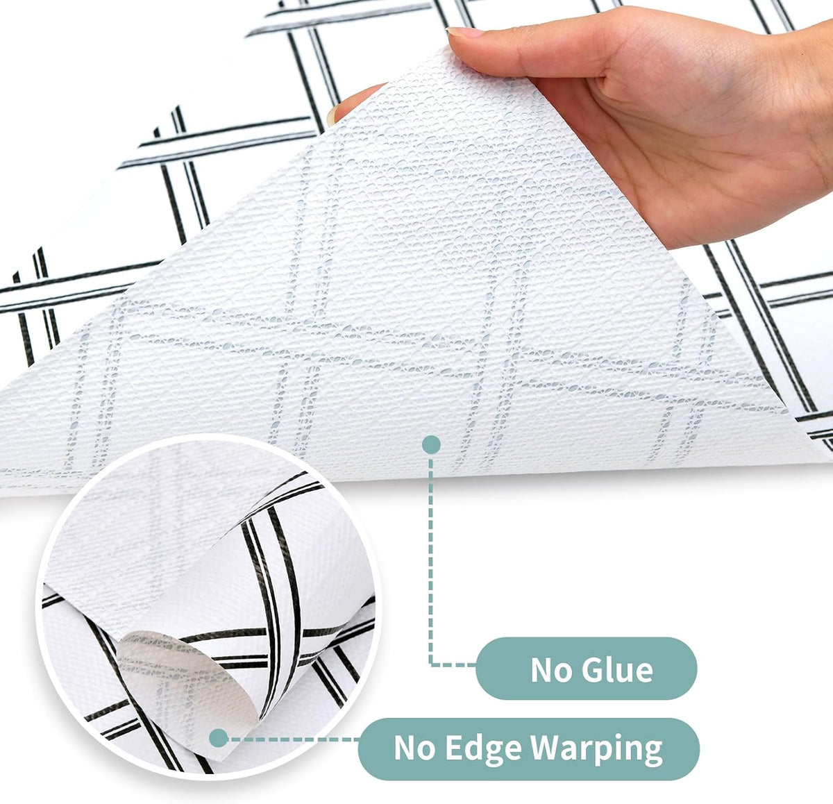 2-Layer Drawer and Shelf Liner for Kitchen Cabinet: 12 in X 20 Ft Non Slip Waterproof Shelf Paper Non Adhesive Refrigerator Liners White Marble Easy Liners for Bathroom with Knife Tape Measure