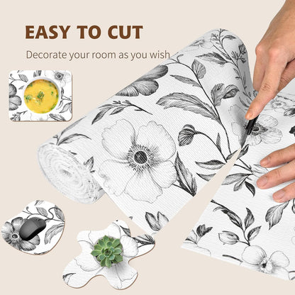 2-Layer Drawer and Shelf Liner for Kitchen Cabinet: 12 in X 20 Ft Non Slip Waterproof Shelf Paper Non Adhesive Refrigerator Liners White Marble Easy Liners for Bathroom with Knife Tape Measure