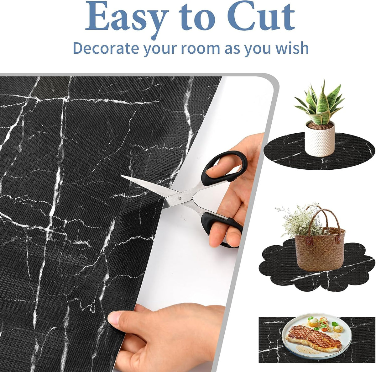 2-Layer Drawer and Shelf Liner for Kitchen Cabinet: 12 in X 20 Ft Non Slip Waterproof Shelf Paper Non Adhesive Refrigerator Liners White Marble Easy Liners for Bathroom with Knife Tape Measure