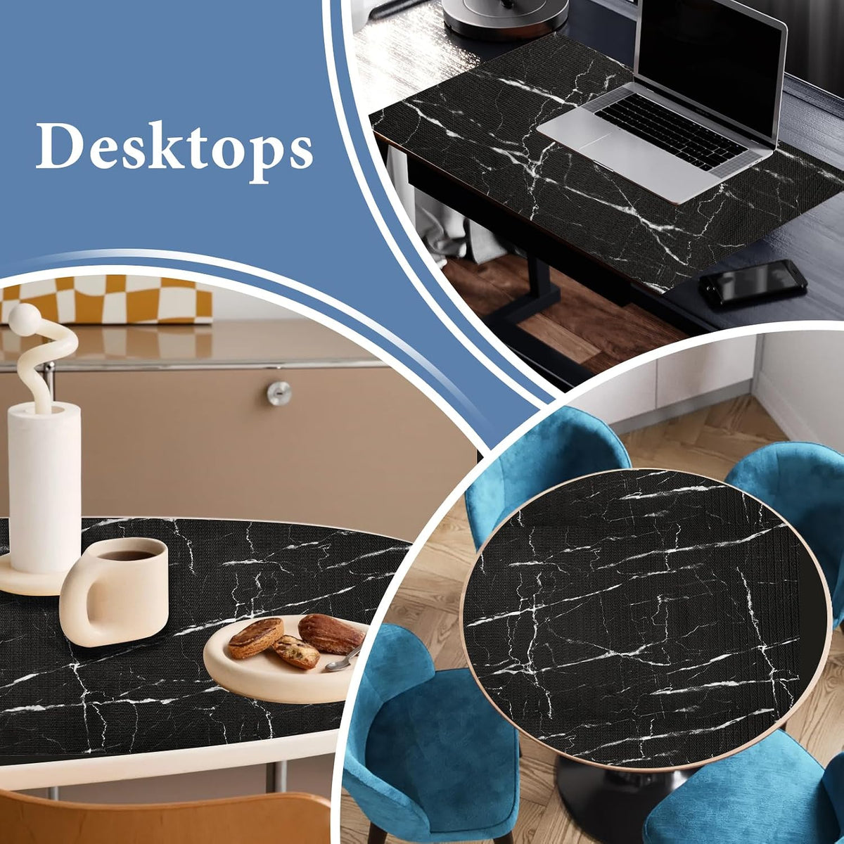 2-Layer Drawer and Shelf Liner for Kitchen Cabinet: 12 in X 20 Ft Non Slip Waterproof Shelf Paper Non Adhesive Refrigerator Liners White Marble Easy Liners for Bathroom with Knife Tape Measure