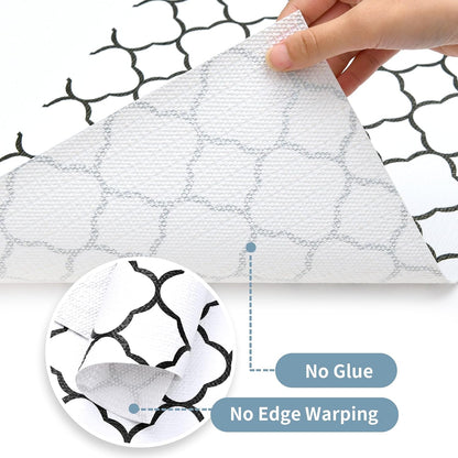 2-Layer Drawer and Shelf Liner for Kitchen Cabinet: 12 in X 20 Ft Non Slip Waterproof Shelf Paper Non Adhesive Refrigerator Liners White Marble Easy Liners for Bathroom with Knife Tape Measure