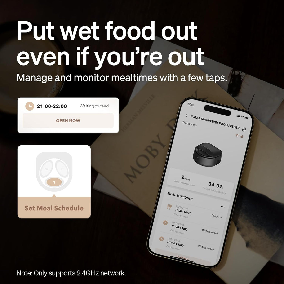 Automatic Wet Food Cat Feeder 2026 New Version with Semiconductor Cooling, Refrigerated 3 Fresh Meals in 3 Days, App-Controlled Pet Food Dispenser, Stainless Steel Bowl, Easy to Clean