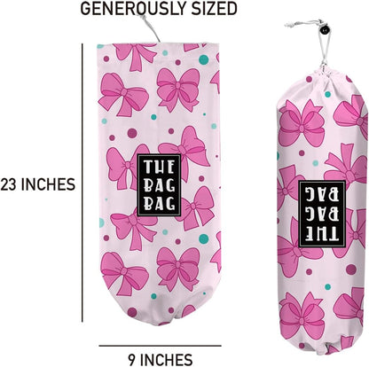 Plastic Bag Holder,Reusable And Washable Country Style Grocery Bag organizer,For Home Kitchen Travelling Camping Decor, use 1 Pack,Strawberry Pattern