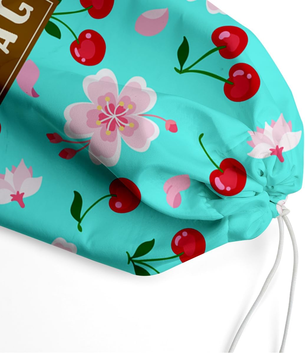 Plastic Bag Holder,Reusable And Washable Country Style Grocery Bag organizer,For Home Kitchen Travelling Camping Decor, use 1 Pack,Strawberry Pattern