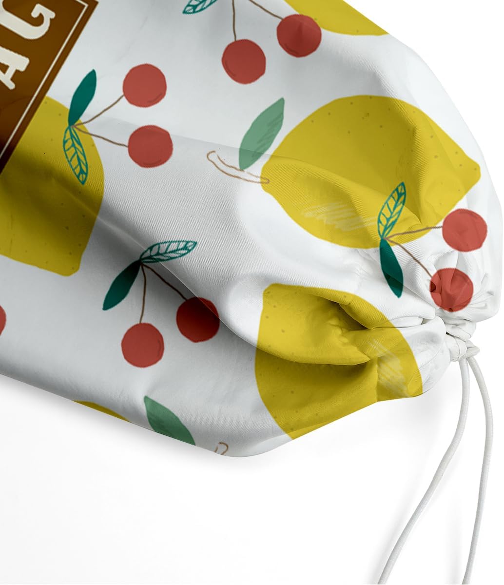Plastic Bag Holder,Reusable And Washable Country Style Grocery Bag organizer,For Home Kitchen Travelling Camping Decor, use 1 Pack,Strawberry Pattern
