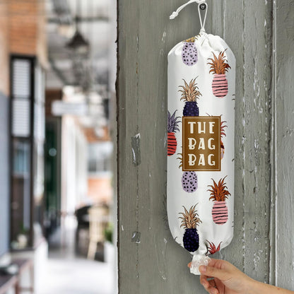 Plastic Bag Holder,Reusable And Washable Country Style Grocery Bag organizer,For Home Kitchen Travelling Camping Decor, use 1 Pack,Strawberry Pattern