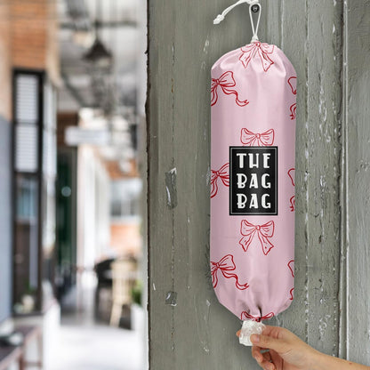 Plastic Bag Holder,Reusable And Washable Country Style Grocery Bag organizer,For Home Kitchen Travelling Camping Decor, use 1 Pack,Strawberry Pattern