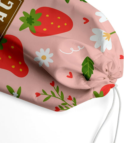 Plastic Bag Holder,Reusable And Washable Country Style Grocery Bag organizer,For Home Kitchen Travelling Camping Decor, use 1 Pack,Strawberry Pattern