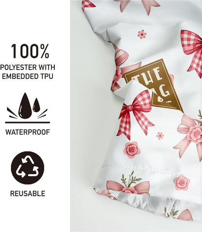 Plastic Bag Holder,Reusable And Washable Country Style Grocery Bag organizer,For Home Kitchen Travelling Camping Decor, use 1 Pack,Strawberry Pattern