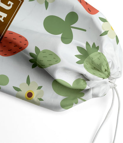 Plastic Bag Holder,Reusable And Washable Country Style Grocery Bag organizer,For Home Kitchen Travelling Camping Decor, use 1 Pack,Strawberry Pattern