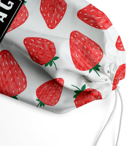 Plastic Bag Holder,Reusable And Washable Country Style Grocery Bag organizer,For Home Kitchen Travelling Camping Decor, use 1 Pack,Strawberry Pattern