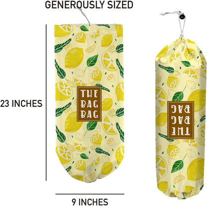 Plastic Bag Holder,Reusable And Washable Country Style Grocery Bag organizer,For Home Kitchen Travelling Camping Decor, use 1 Pack,Strawberry Pattern