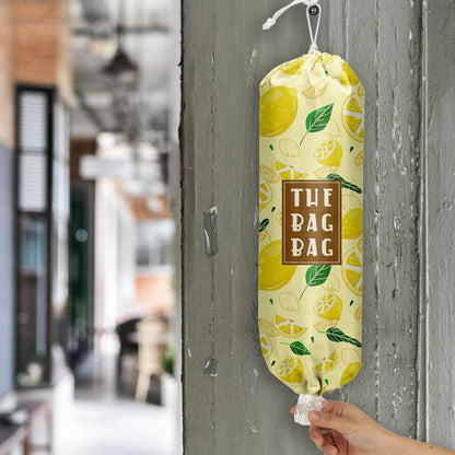 Plastic Bag Holder,Reusable And Washable Country Style Grocery Bag organizer,For Home Kitchen Travelling Camping Decor, use 1 Pack,Strawberry Pattern