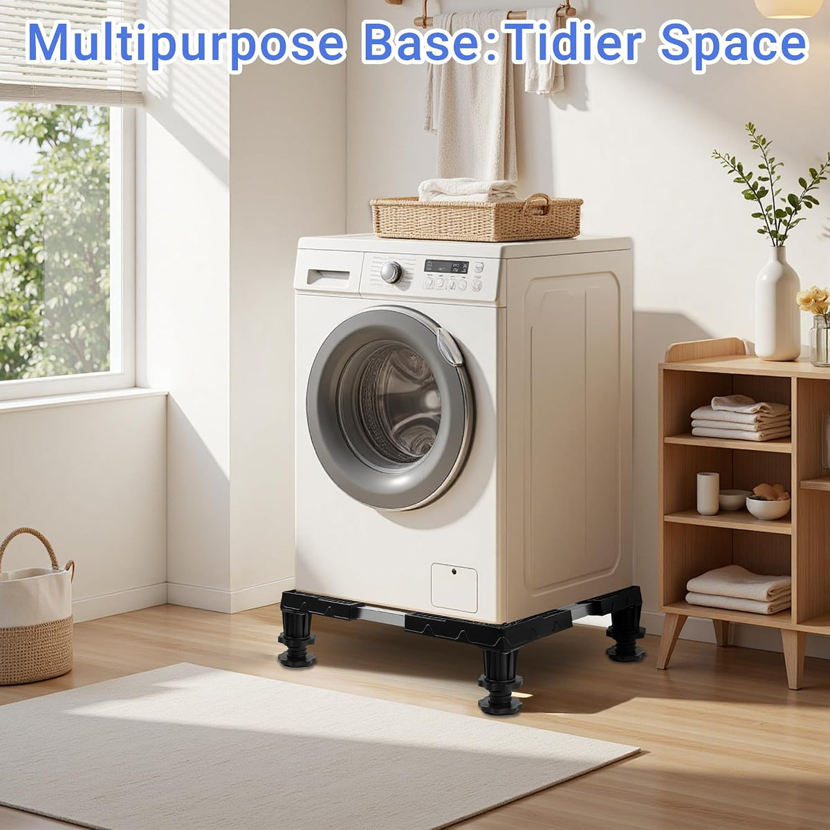 Mini Fridge Stand Riser, Adjustable Base for Small Refrigerator