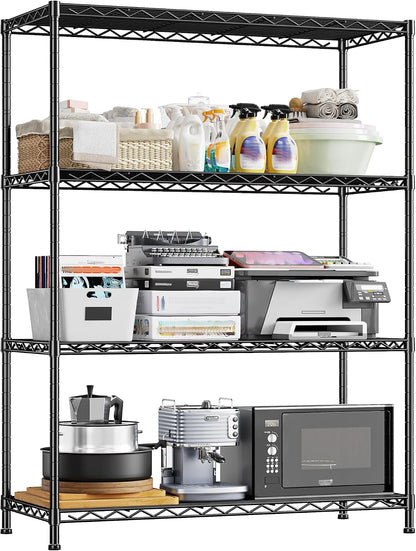 3-Tier 450LBS Adjustable Wire Shelving Unit for Kitchen, Black