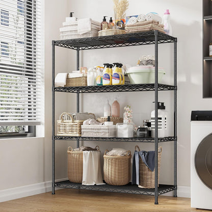 3-Tier 450LBS Adjustable Wire Shelving Unit for Kitchen, Black