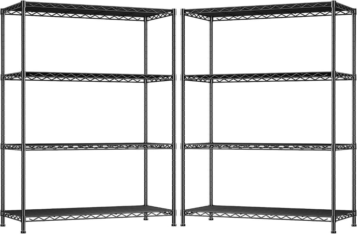 3-Tier 450LBS Adjustable Wire Shelving Unit for Kitchen, Black