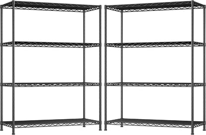 3-Tier 450LBS Adjustable Wire Shelving Unit for Kitchen, Black