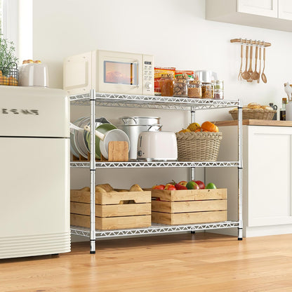 3-Tier 450LBS Adjustable Wire Shelving Unit for Kitchen, Black