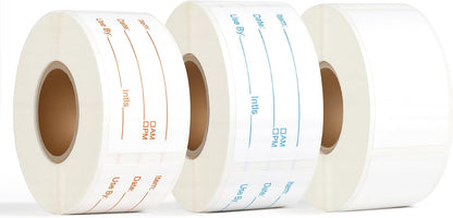3 Rolls Food Labels, 1” x 2” Labels for Food Containers, Self-Adhesive Removable Freezer Labels for Dining Rooms, Kitchen Storage, Schools, Offices, Storage Rooms (Total of 1,000 Pieces)