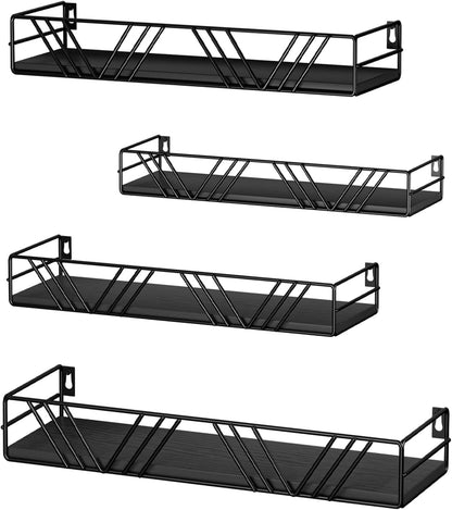 Amaoot Floating Shelves for Wall Set of 4, Wall Shelf Wood Floating Shelf