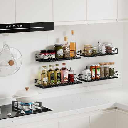 Amaoot Floating Shelves for Wall Set of 4, Wall Shelf Wood Floating Shelf