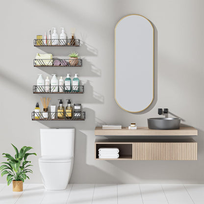 Amaoot Floating Shelves for Wall Set of 4, Wall Shelf Wood Floating Shelf