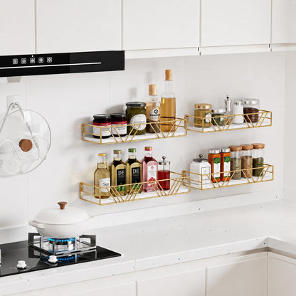Amaoot Floating Shelves for Wall Set of 4, Wall Shelf Wood Floating Shelf