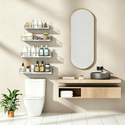 Amaoot Floating Shelves for Wall Set of 4, Wall Shelf Wood Floating Shelf
