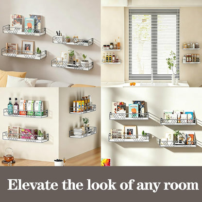 Amaoot Floating Shelves for Wall Set of 4, Wall Shelf Wood Floating Shelf