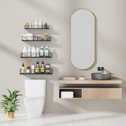 Amaoot Floating Shelves for Wall Set of 4, Wall Shelf Wood Floating Shelf