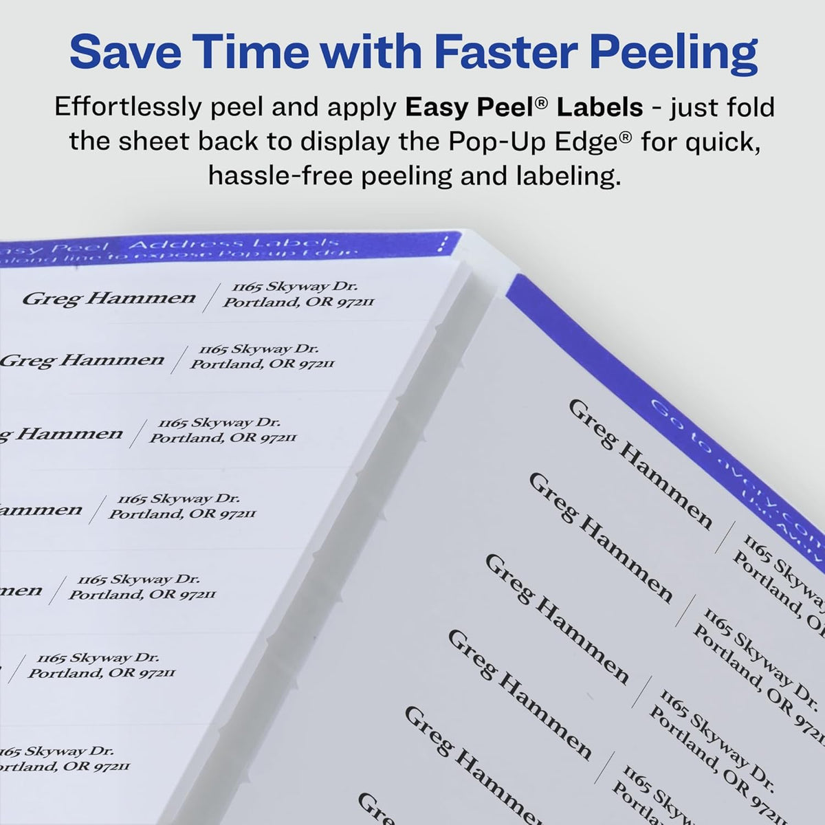 Printable Address Labels with Sure Feed, 1" x 2-5/8", Glossy Clear, 300 Blank Mailing Labels for Laser and Inkjet Printers (6521)