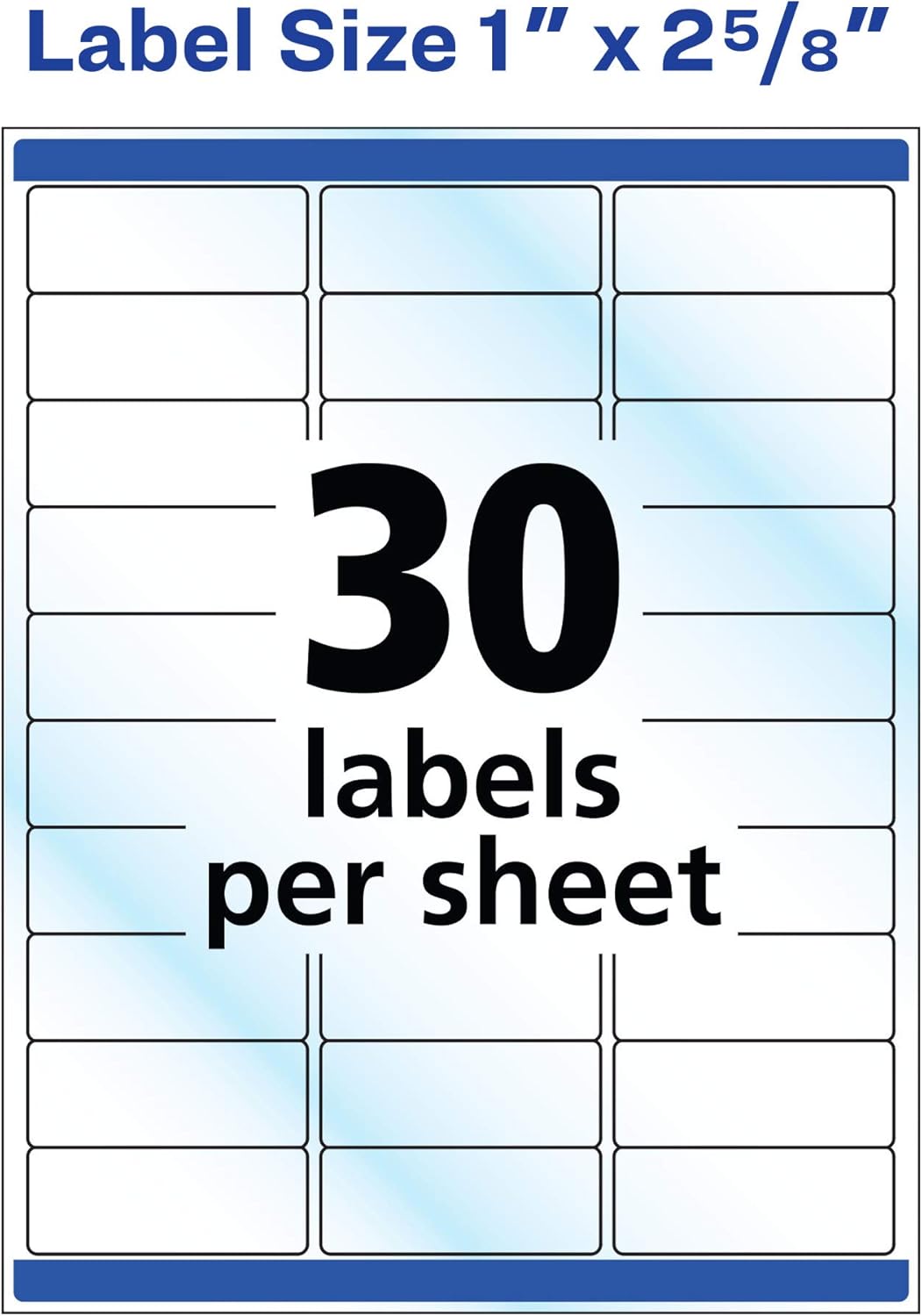 Printable Address Labels with Sure Feed, 1" x 2-5/8", Glossy Clear, 300 Blank Mailing Labels for Laser and Inkjet Printers (6521)