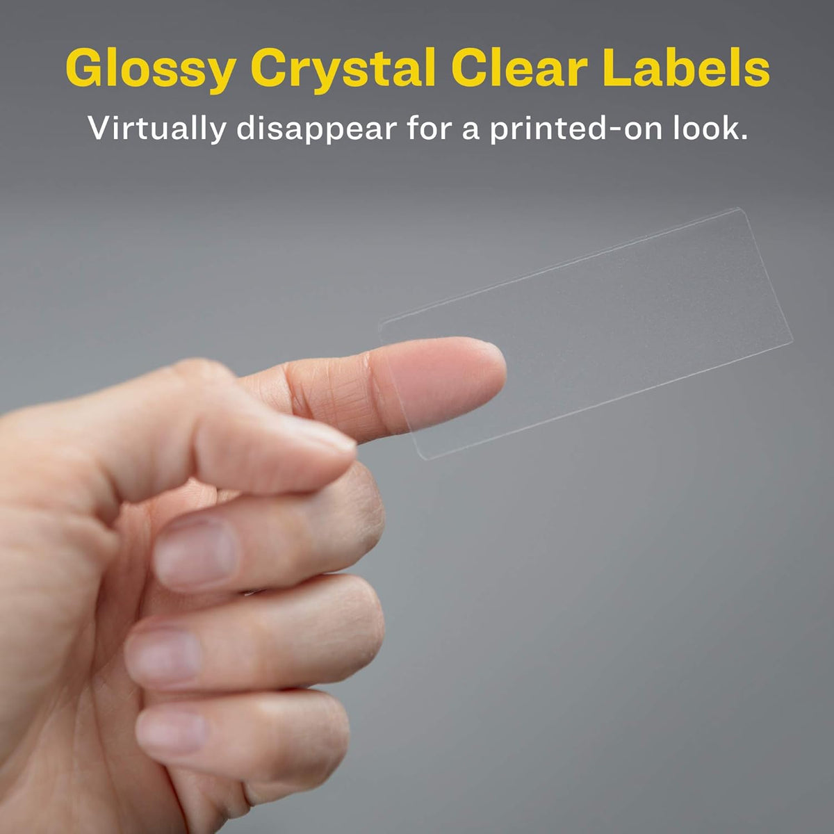 Printable Address Labels with Sure Feed, 1" x 2-5/8", Glossy Clear, 300 Blank Mailing Labels for Laser and Inkjet Printers (6521)