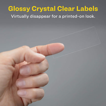 Printable Address Labels with Sure Feed, 1" x 2-5/8", Glossy Clear, 300 Blank Mailing Labels for Laser and Inkjet Printers (6521)
